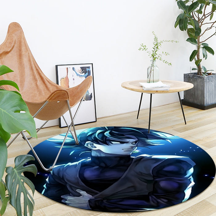 Dragon Ball Super Goku Black Cool Night Blue Sea Round Mat