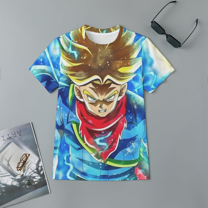 DBZ Rage Super Saiyan Trunks Portrait Unique Style Kids T-Shirt