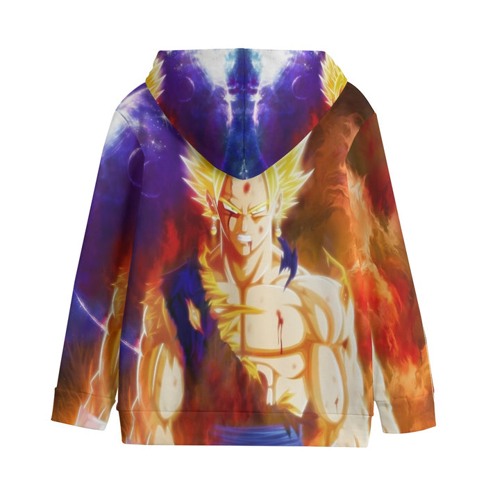 Dragon Ball Z Vegito Super Saiyan Angry Bruised Dope Kids' Hoodie