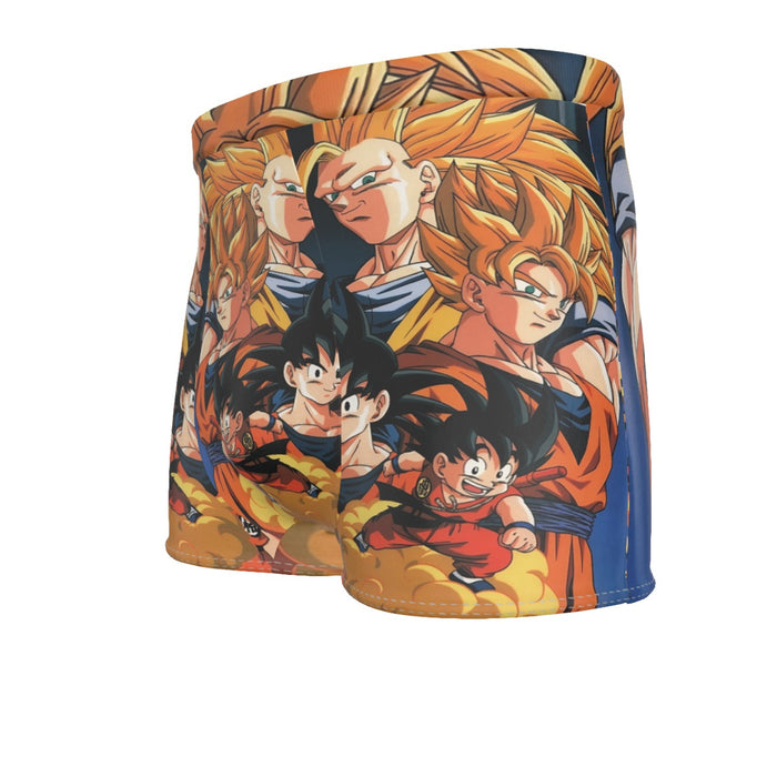 Goku Evolution from Kid to SSJ3 Transformation Dopest 3D Men's Boxer Briefs