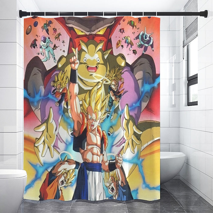 DBZ Goku Vegeta Fusion Saiyan Gogeta Colorful Design Streetwear Shower Curtain