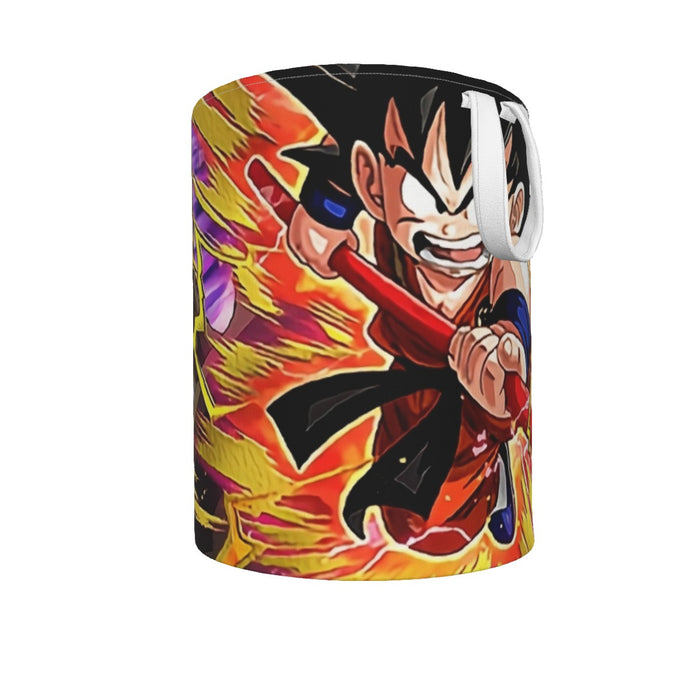 Great Ape Monkey Warrior Angry Kid Goku Fighting 3D Laundry Basket