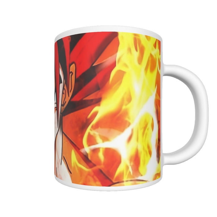 Dragon Ball Goku Super Saiyan Rose Flaming Fan Art Mug