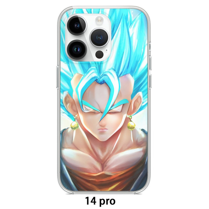 DBZ Goku God Saiyan Blue SSGSS Potara Fusion Design Trendy Iphone 14 Case