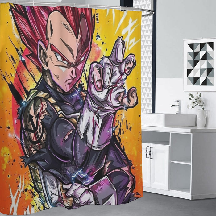 Dragon Ball Z Vegeta God Shower Curtain