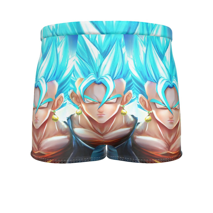 DBZ Goku God Saiyan Blue SSGSS Potara Fusion Design Trendy Men's Boxer Briefs