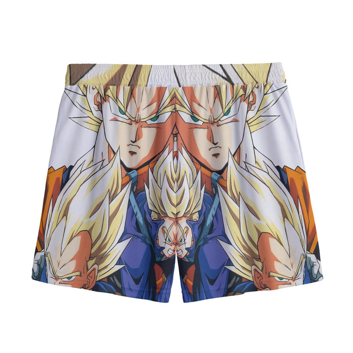 Dragon Ball Goku Vegeta Trunks Super Saiyan Power Heroes Cool Trending Design Mesh Shorts