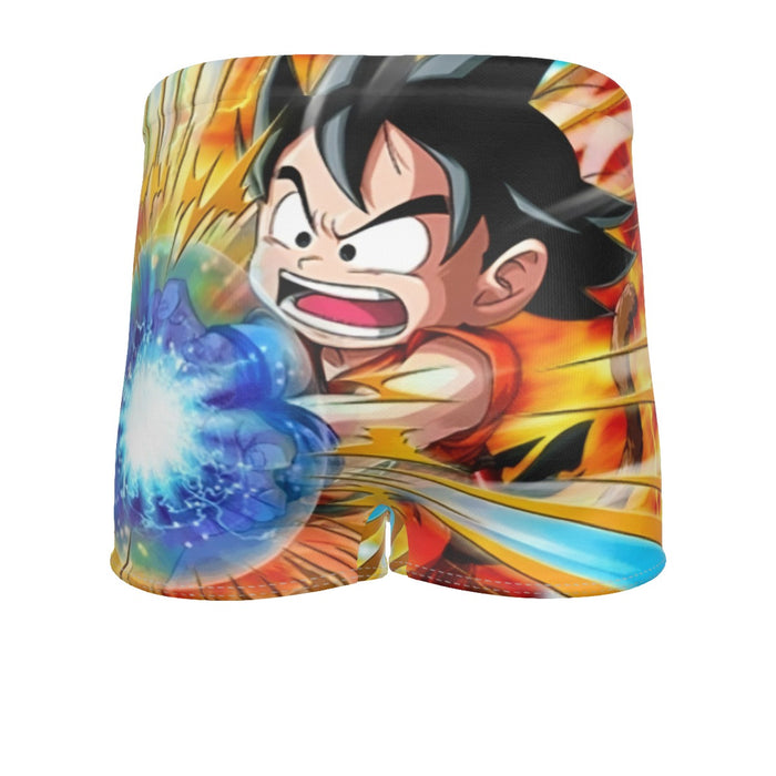 Dragon Ball Energy Kid Goku Blue Kamehameha Men's Boxer Briefs