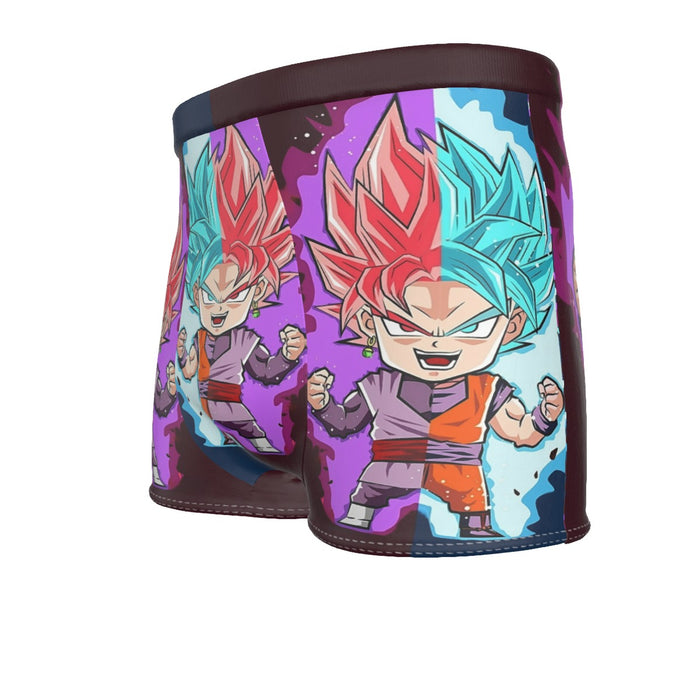 Dragon Ball Super Cute Chibi Blue Vegito Goku Rose Men's Boxer Briefs