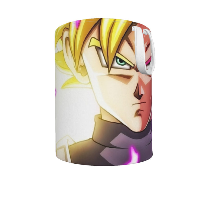 DBZ Goku God Half Rose and Golden Portrait Dope Design Laundry Basket