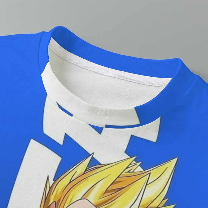 Vegeta With Background Word Dragon Ball Kids T-Shirt