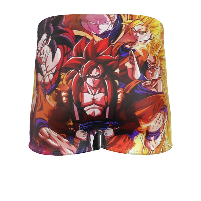 DBZ Gogeta Goku Vegeta Super Saiyan Powerful Lightning Thunder Design Men's Boxer Briefs