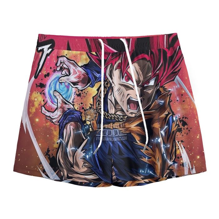 Goku Super Saiyan God Mesh Shorts