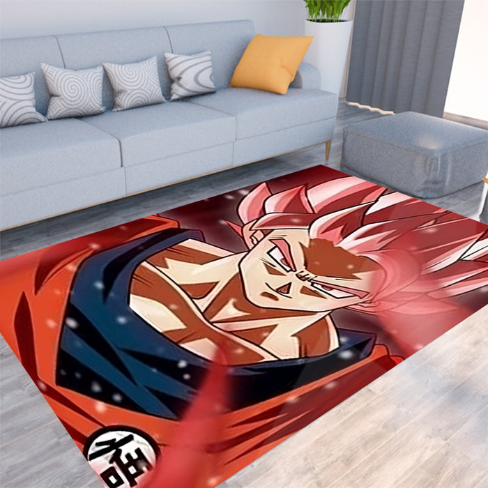 Dragon Ball Son Goku Super Saiyan Rose Portrait Cool Rug