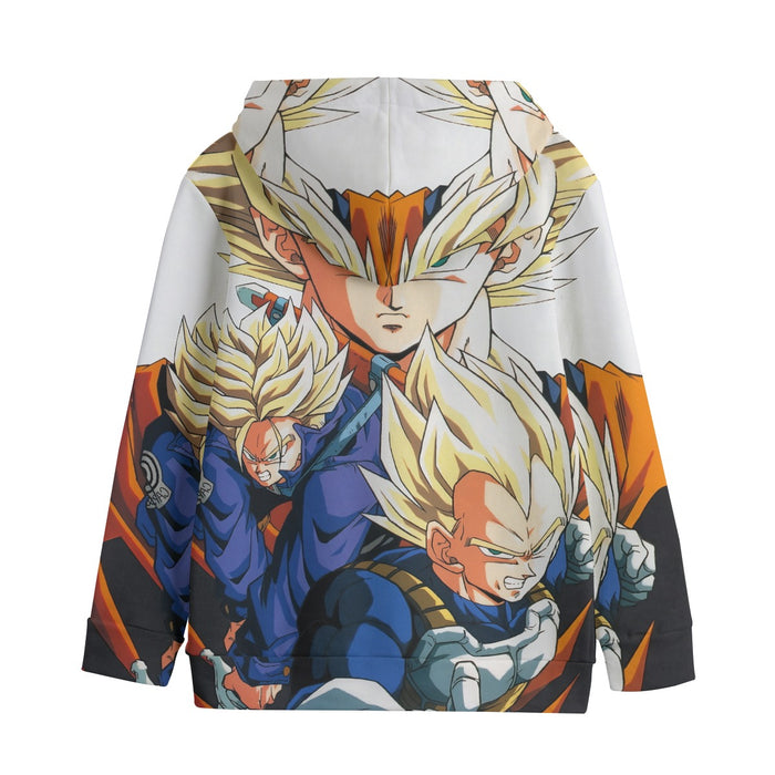 Dragon Ball Goku Vegeta Trunks Super Saiyan Power Heroes Cool Trending Design Kids' Hoodie