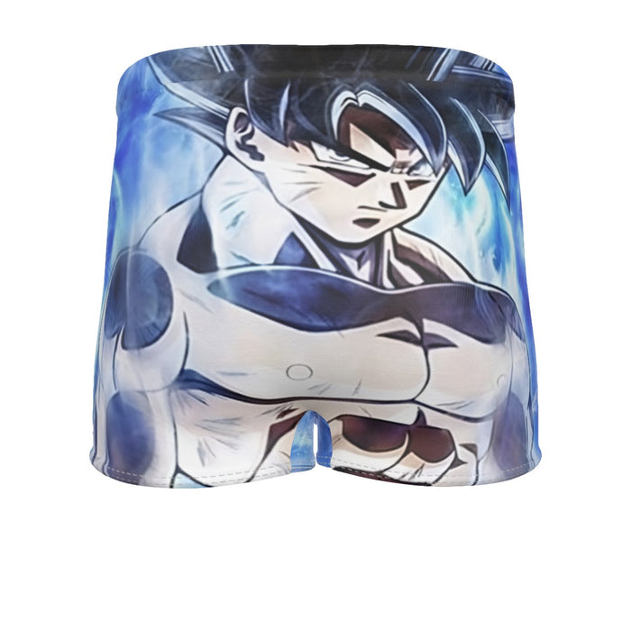 Dragon Ball Super Goku Ultra Instinct Blue Cool Casual Men's Boxer Briefs