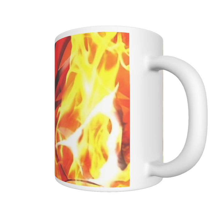 Dragon Ball Goku Super Saiyan Rose Flaming Fan Art Mug