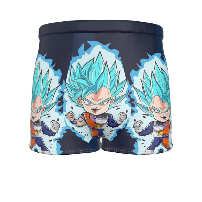 DBZ Goku Vegeta SSGSS God Blue Super Saiyan Chibi Sketch Men's Boxer Briefs