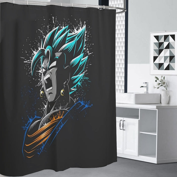 Dragon Ball Super  SSJ Blue Goku Rage Shower Curtain