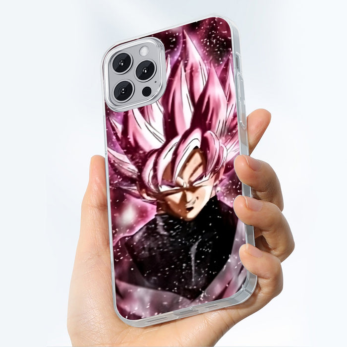 Dragon Ball Z Super Saiyan Goku Black Rose Pink Iphone 14 Case