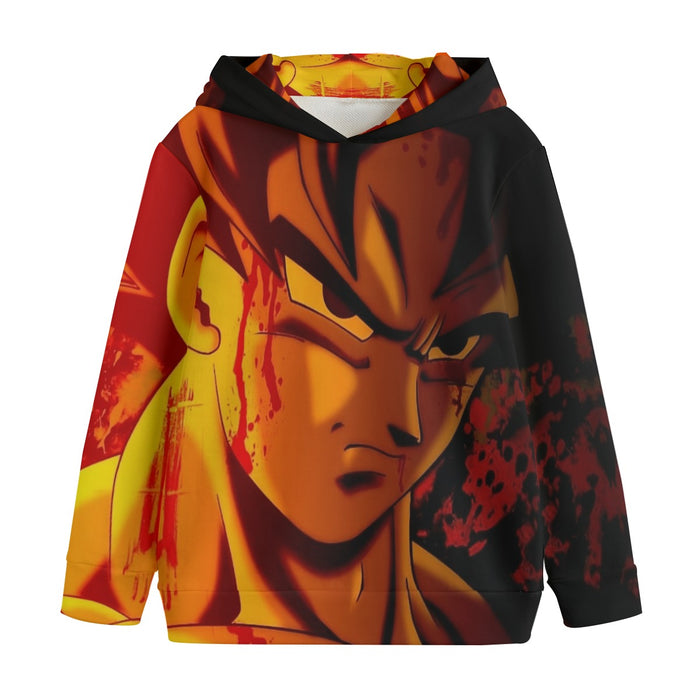 Dragon Ball Z Pissed Serious Son Goku Dope Orange Kids' Hoodie