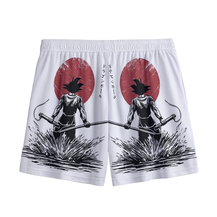 Goku With Red Moon Dragon Ball Mesh Shorts