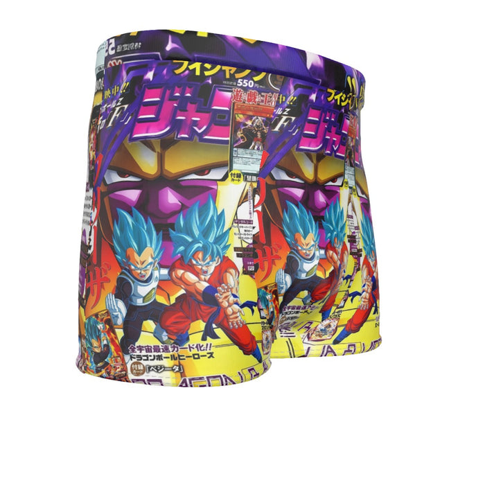 Golden Frieza Super Saiyan God Goku Vegeta Blue Hair 3D Men's Boxer Briefs