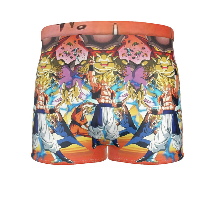 DBZ Goku Vegeta Fusion Saiyan Gogeta Colorful Design Streetwear Men's Boxer Briefs