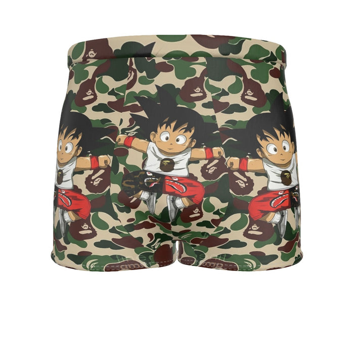 Dragon Ball Jumping Kid Goku Camouflage Men's Boxer Briefs