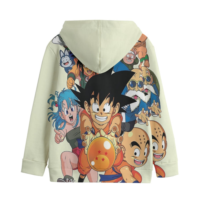 DBZ Kid Goku Master Roshi Bulma Krillin Chasing Dragon Ball Funny Kids' Hoodie