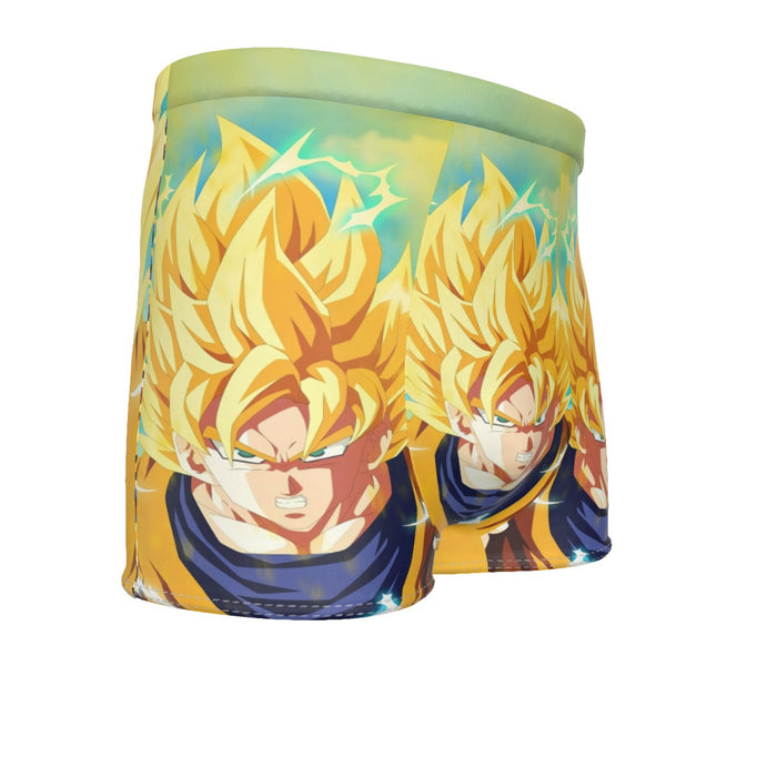 Dragon Ball Goku Super Saiyan Hero Thunder Design Street Style Men's Boxer Briefs