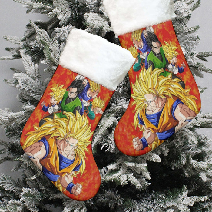 Dragon Ball Goku Super Saiyan 3 Vegeta Gohan Trending Design Christmas Socks