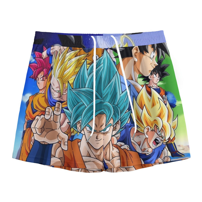 DBZ Goku Saiyan God Blue SSGSS Whis Symbol Cool Design Mesh Shorts