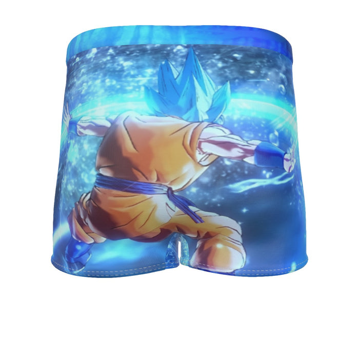 DBZ Goku SSGSS Saiyan God Blue Aura Blasting Streetwear Men's Boxer Briefs