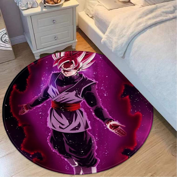 Dragon Ball Black Goku Rose 2 Ultra Instinct Dope 3D Round Mat