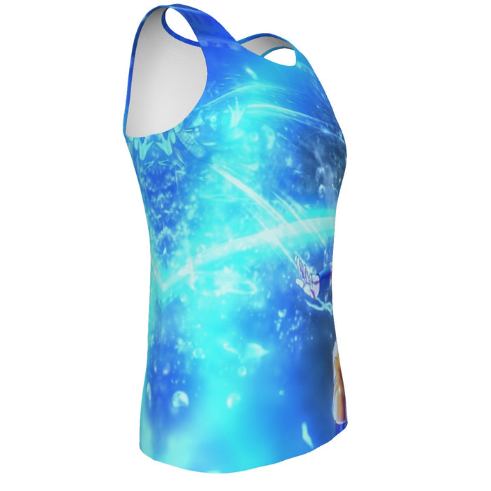 DBZ Goku SSGSS Saiyan God Blue Aura Blasting Streetwear Tank Top