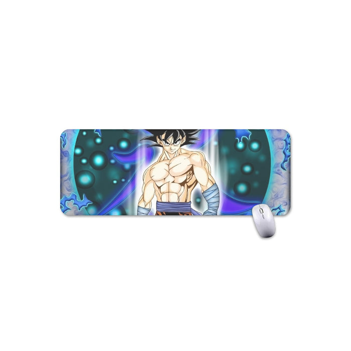 DBZ Goku Muscular Saiyan Vibrant Background Art Style Mouse Pad