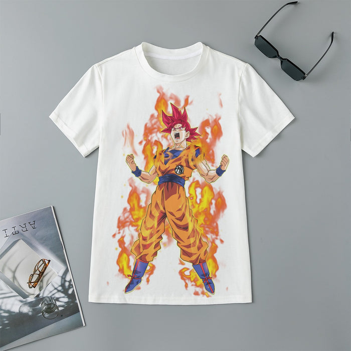 Awesome Goku Super Saiyan God Transformation DBZ Kids T-Shirt