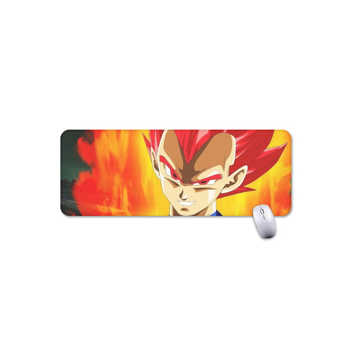 Dragon Ball Vegeta Super Saiyan Red God Vibrant Print Mouse Pad