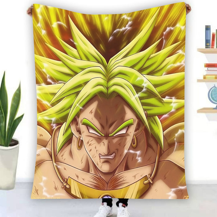 Dragon Ball Super Legendary Super Saiyan Broly White Eyes Custom Blanket