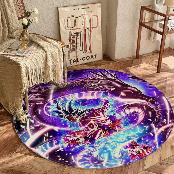 Dragon Ball Super  Ultra Instinct Goku x Shenron Round Mat