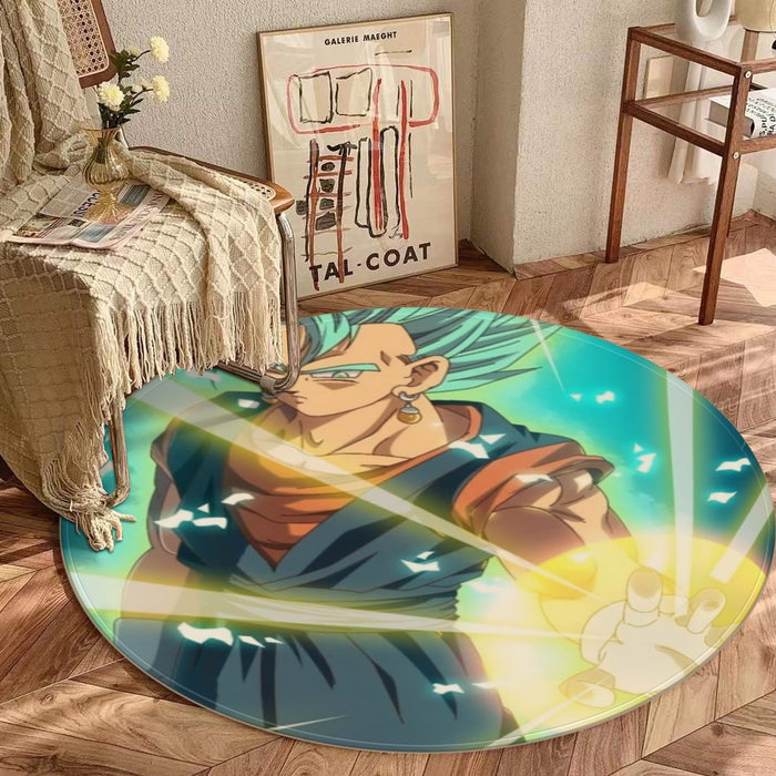 Dragon Ball Vegito Blue Super Saiyan Big Bang Flash Round Mat