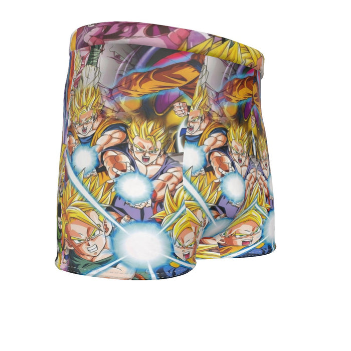 DBZ Goku Gohan Goten Super Saiyan Kamehameha Color Design Men's Boxer Briefs