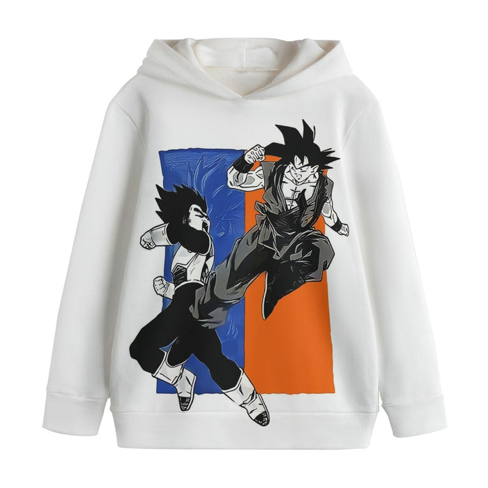 Red Goku And Blue Vegeta Fight Dragon Ball Z Kids' Hoodie