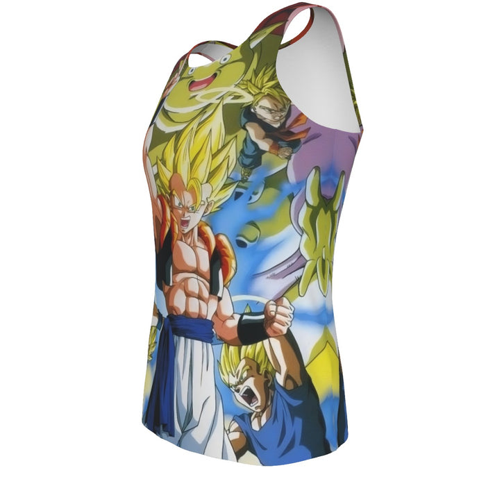 DBZ Goku Vegeta Fusion Saiyan Gogeta Colorful Design Streetwear Tank Top