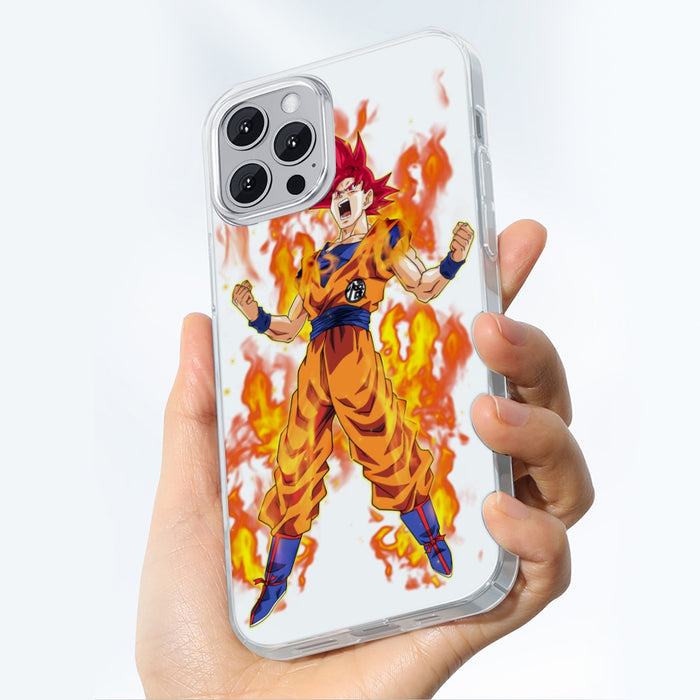 Awesome Goku Super Saiyan God Transformation DBZ iPhone 13 Case