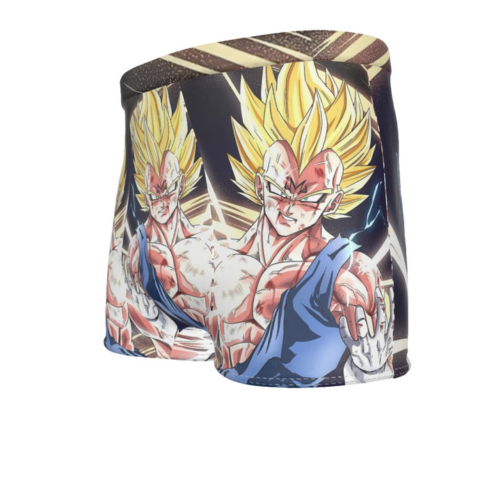 DBZ Majin Vegeta Saiyan Prince Fight Injure Manga Style Trending Men's Boxer Briefs