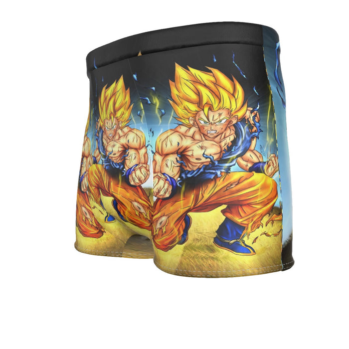 DBZ Goku Super Saiyan Thunder Power Damage Fight Cool Design Men's Boxer Briefs