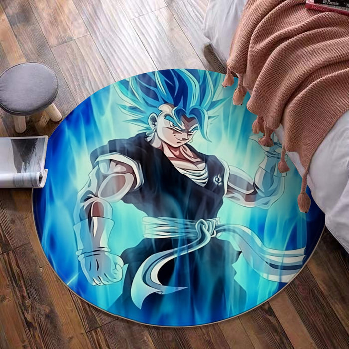 Dragon Ball Z Super Saiyan Vegito Blue Charge Aura Round Mat