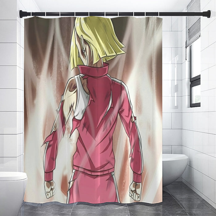 Dragon Ball Android 18 Ultra Instinct Epic Streetwear Shower Curtain